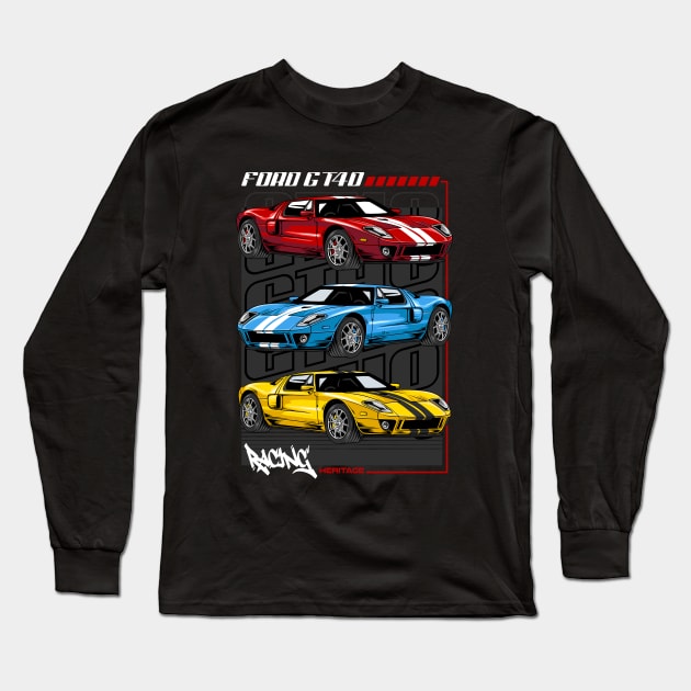 Iconic GT40 Exotic Car Long Sleeve T-Shirt by milatees